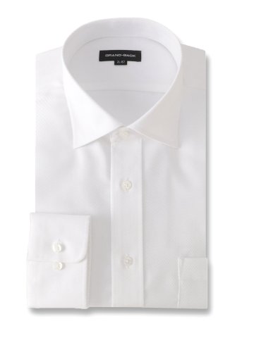 【大きいサイズ】グランバック/GRAND-BACK 綿100% 形態安定 ワイドカラー長袖シャツ