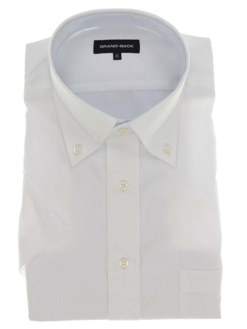 大きいサイズ グランバック Grand Back 形態安定ボタンダウン半袖シャツ Gb 2l 01白 ビジネス シャツ ブラウス Taka Q Online Shop タカキューオンラインショップ 公式通販