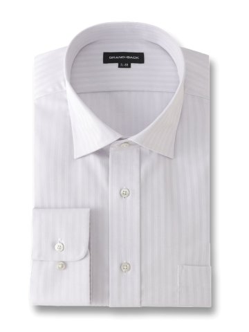【大きいサイズ】グランバック/GRAND-BACK 綿100% 形態安定 ワイドカラー長袖シャツ