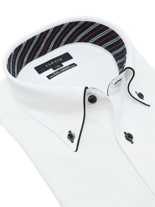 ノーアイロンストレッチ スタンダードフィット ボタンダウン長袖ニットシャツ