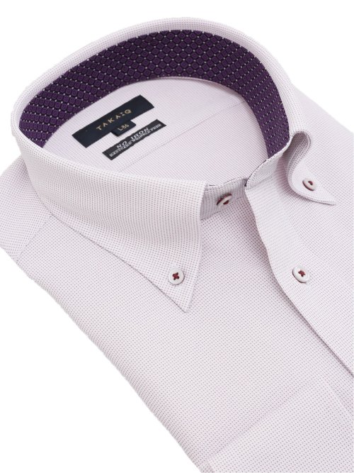 ノーアイロンストレッチ スタンダードフィット ボタンダウン長袖ニットシャツ