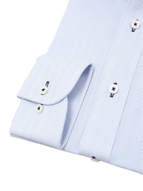 ノーアイロンストレッチ スタンダードフィット カッタウェイ長袖ニットシャツ