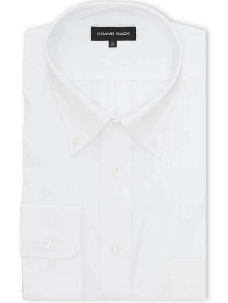 【大きいサイズ】グランバック/GRAND-BACK 形態安定 ボタンダウン長袖シャツ