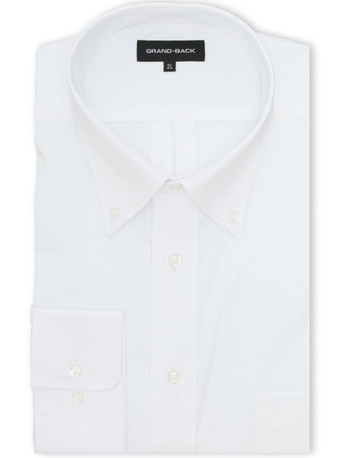 【大きいサイズ】グランバック/GRAND-BACK 形態安定 ボタンダウン長袖シャツ