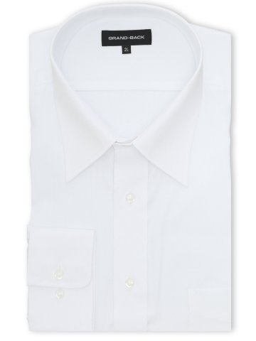 【大きいサイズ】グランバック/GRAND-BACK 綿100% 形態安定 セミワイドカラー長袖シャツ