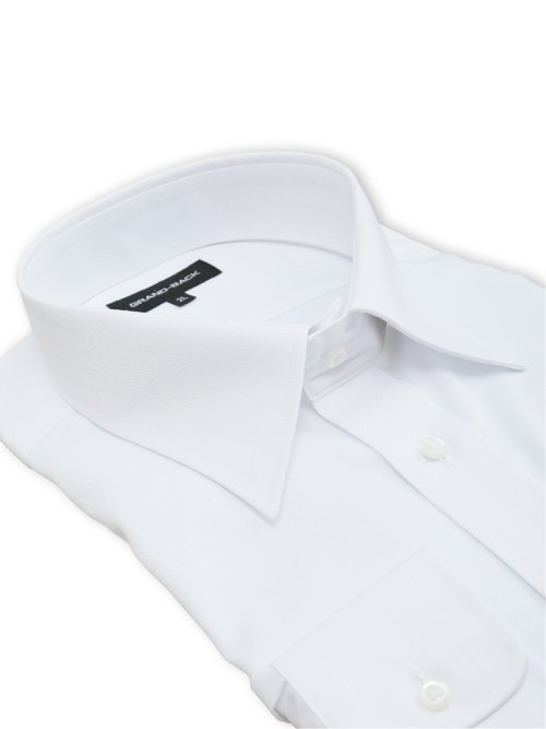 【大きいサイズ】グランバック/GRAND-BACK 綿100% 形態安定 セミワイドカラー長袖シャツ