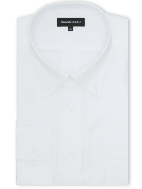【大きいサイズ】グランバック/GRAND-BACK 綿100% 形態安定 ボタンダウン長袖シャツ