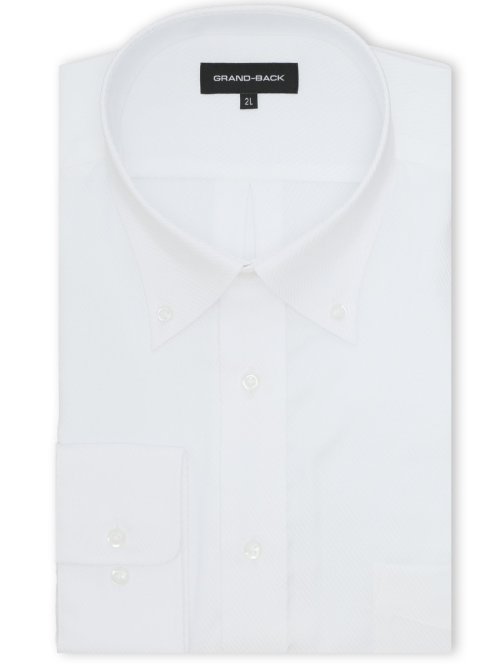 【大きいサイズ】グランバック/GRAND-BACK 綿100% 形態安定 ボタンダウン長袖シャツ