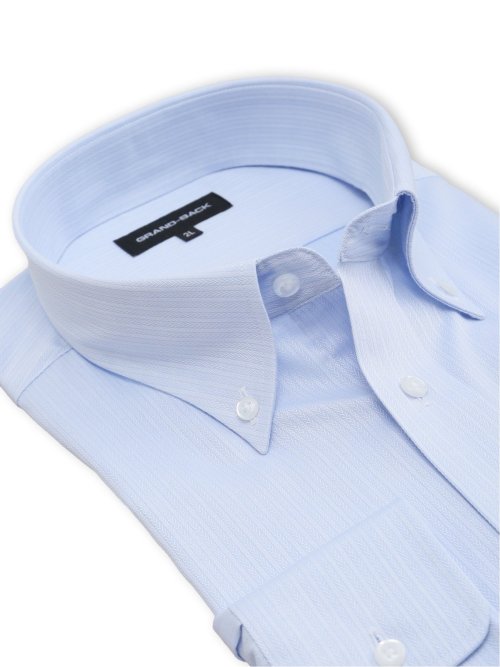 【大きいサイズ】グランバック/GRAND-BACK 綿100% 形態安定 ボタンダウン長袖シャツ