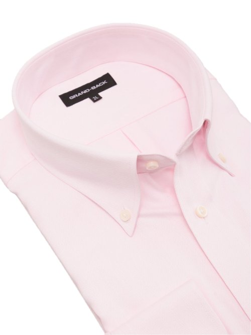 【大きいサイズ】グランバック/GRAND-BACK 綿100% 形態安定 ボタンダウン長袖シャツ