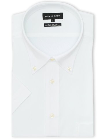 【大きいサイズ】グランバック/GRAND-BACK 形態安定 ボタンダウン半袖シャツ