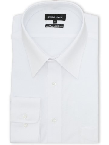 【大きいサイズ】グランバック/GRAND-BACK ノンアイロンストレッチ セミワイドカラー長袖ニットシャツ