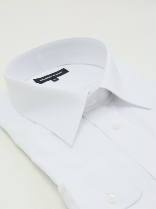 【大きいサイズ】グランバック ワイシャツ メンズ 長袖 形態安定 セミワイドカラー ビジネス ドレス 綿混
