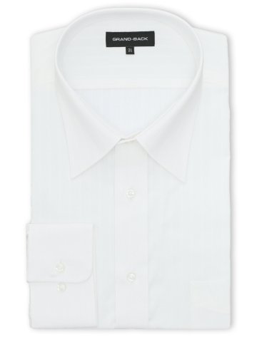 【大きいサイズ】グランバック/GRAND-BACK 綿100% 形態安定 セミワイドカラー長袖シャツ