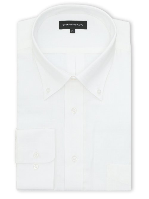 【大きいサイズ】グランバック/GRAND-BACK 形態安定 ボタンダウン長袖シャツ