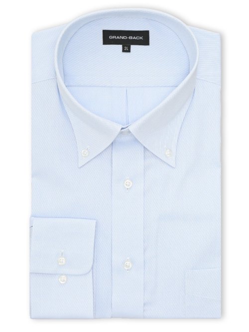 【大きいサイズ】グランバック/GRAND-BACK 形態安定 ボタンダウン長袖シャツ
