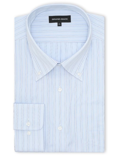 【大きいサイズ】グランバック/GRAND-BACK 形態安定 ボタンダウン長袖シャツ