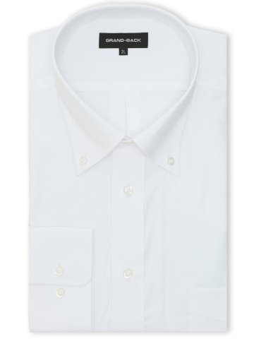 【大きいサイズ】グランバック ワイシャツ メンズ 長袖 形態安定 ボタンダウン ビジネス ドレス 綿 コットン