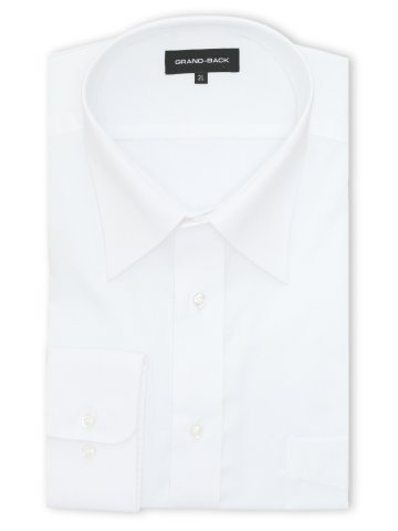 【大きいサイズ】グランバック/GRAND-BACK 綿100% 形態安定 セミワイドカラー長袖シャツ