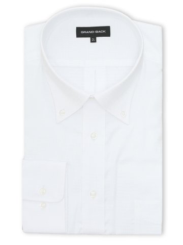 【大きいサイズ】グランバック/GRAND-BACK 綿100% 形態安定 ボタンダウン長袖シャツ