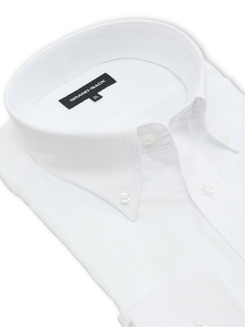 【大きいサイズ】グランバック/GRAND-BACK 綿100% 形態安定 ボタンダウン長袖シャツ