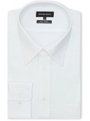 【大きいサイズ】グランバック ワイシャツ メンズ 長袖 ノンアイロン ストレッチ 吸水速乾 セミワイドカラー ビジネス ドレス ニット