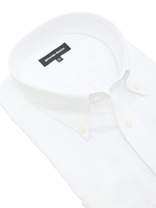 【大きいサイズ】グランバック/GRAND-BACK 綿100% 形態安定 ボタンダウン長袖シャツ