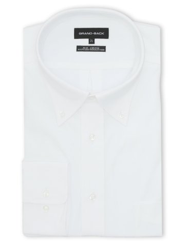【大きいサイズ】グランバック/GRAND-BACK ノンアイロンストレッチ ボタンダウン長袖シャツ