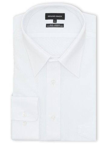 【大きいサイズ】グランバック/GRAND-BACK ノンアイロンストレッチ セミワイドカラー長袖ニットシャツ