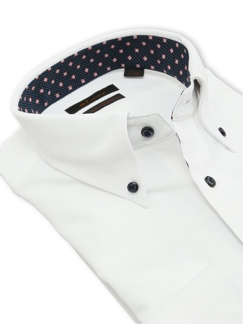 ノンアイロン ストレッチ NEWスタンダードフィット ボタンダウン長袖ニットシャツ