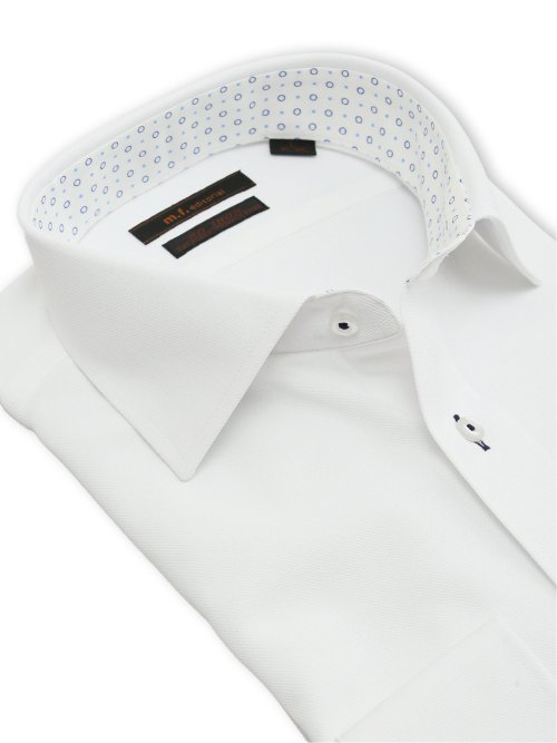 ノンアイロン ストレッチ NEWスタンダードフィット ワイドカラー長袖ニットシャツ