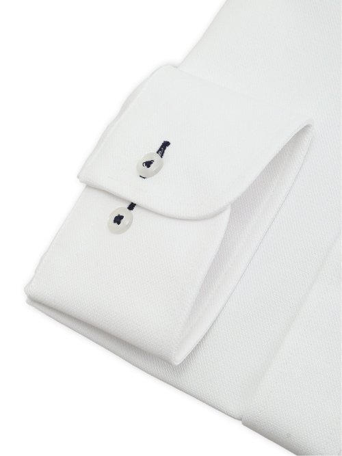 ノンアイロン ストレッチ NEWスタンダードフィット ワイドカラー長袖ニットシャツ