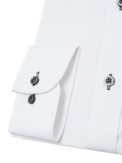 ノーアイロンストレッチ スタンダードフィット カッタウェイ長袖ニットシャツ