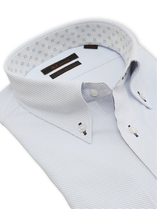 ノンアイロン ストレッチ NEWスタンダードフィット ボタンダウン長袖ニットシャツ