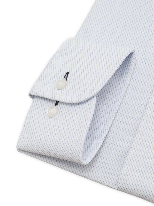 ノンアイロン ストレッチ NEWスタンダードフィット ボタンダウン長袖ニットシャツ