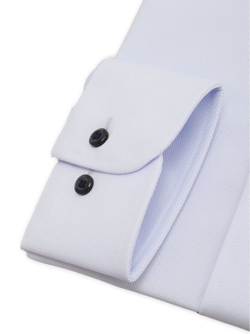 ノンアイロン ストレッチ NEWスタンダードフィット ワイドカラー長袖ニットシャツ