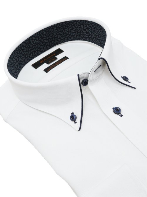 ノーアイロンストレッチ スタンダードフィット ボタンダウン長袖ニットシャツ