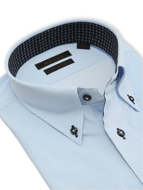 ノンアイロン ストレッチ NEWスタンダードフィット ボタンダウン長袖ニットシャツ