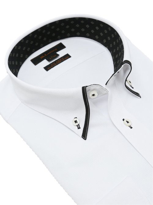 ノーアイロンストレッチ スタンダードフィット ボタンダウン長袖ニットシャツ