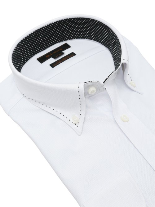 ノーアイロンストレッチ スタンダードフィット ボタンダウン長袖ニットシャツ