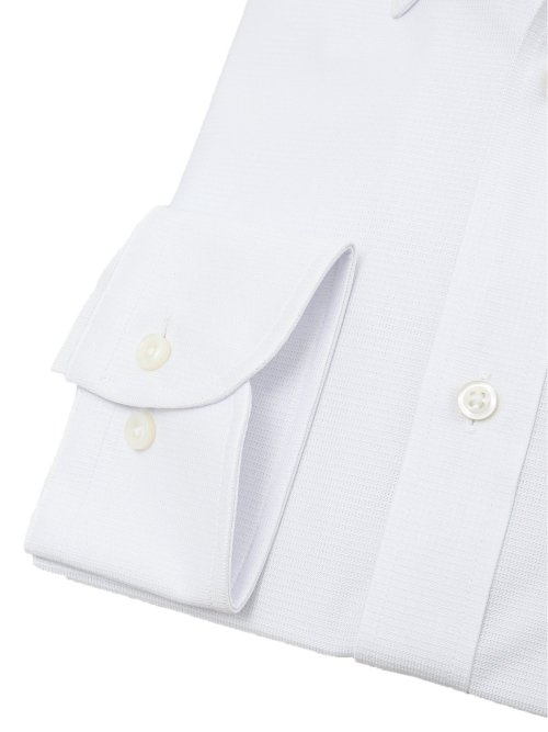 ノーアイロンストレッチ スタンダードフィット ボタンダウン長袖ニットシャツ