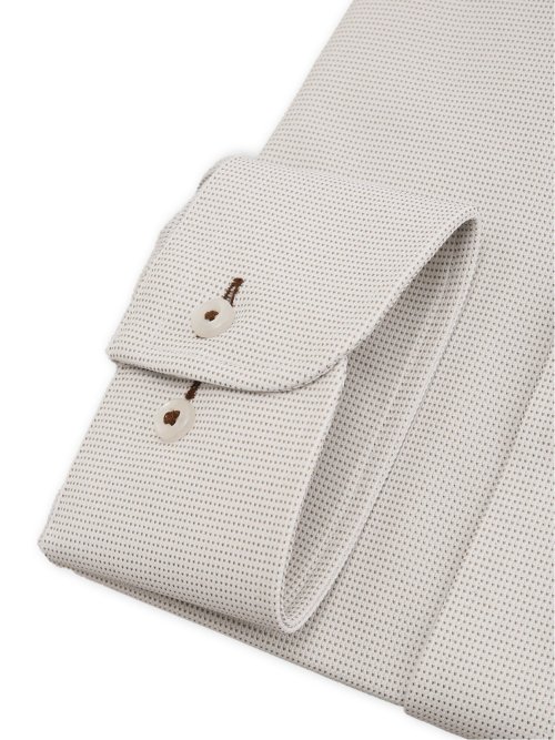 ノンアイロン ストレッチ NEWスタンダードフィット ワイドカラー長袖ニットシャツ