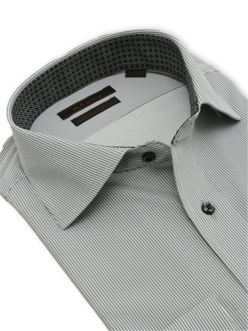 ノンアイロン ストレッチ NEWスタンダードフィット カッタウェイ長袖ニットシャツ