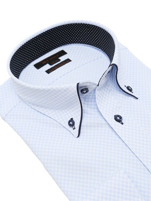 ノーアイロンストレッチ スタンダードフィット ボタンダウン長袖ニットシャツ