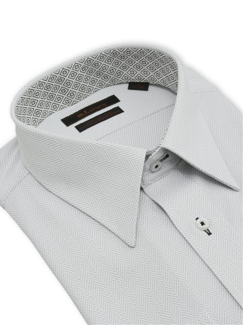 ノンアイロン ストレッチ NEWスタンダードフィット レギュラーカラー長袖ニットシャツ