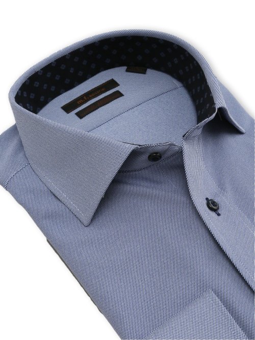 ノンアイロン ストレッチ NEWスタンダードフィット ワイドカラー長袖ニットシャツ