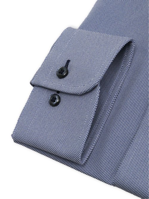 ノンアイロン ストレッチ NEWスタンダードフィット ワイドカラー長袖ニットシャツ