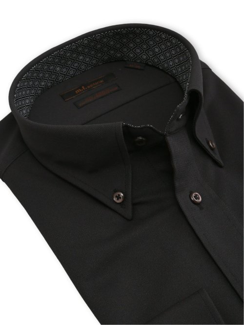 ノンアイロン ストレッチ NEWスタンダードフィット ボタンダウン長袖ニットシャツ