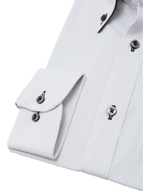 ノーアイロンストレッチ スタンダードフィット ボタンダウン長袖ニットシャツ