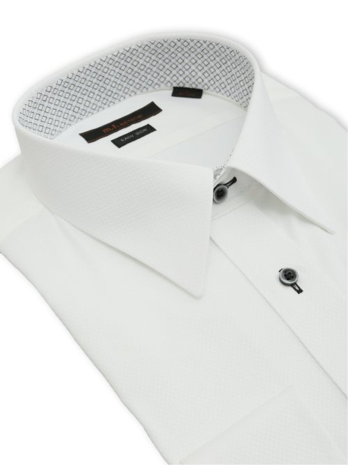 イージーアイロン ストレッチ NEWスタンダードフィット レギュラーカラー長袖シャツ